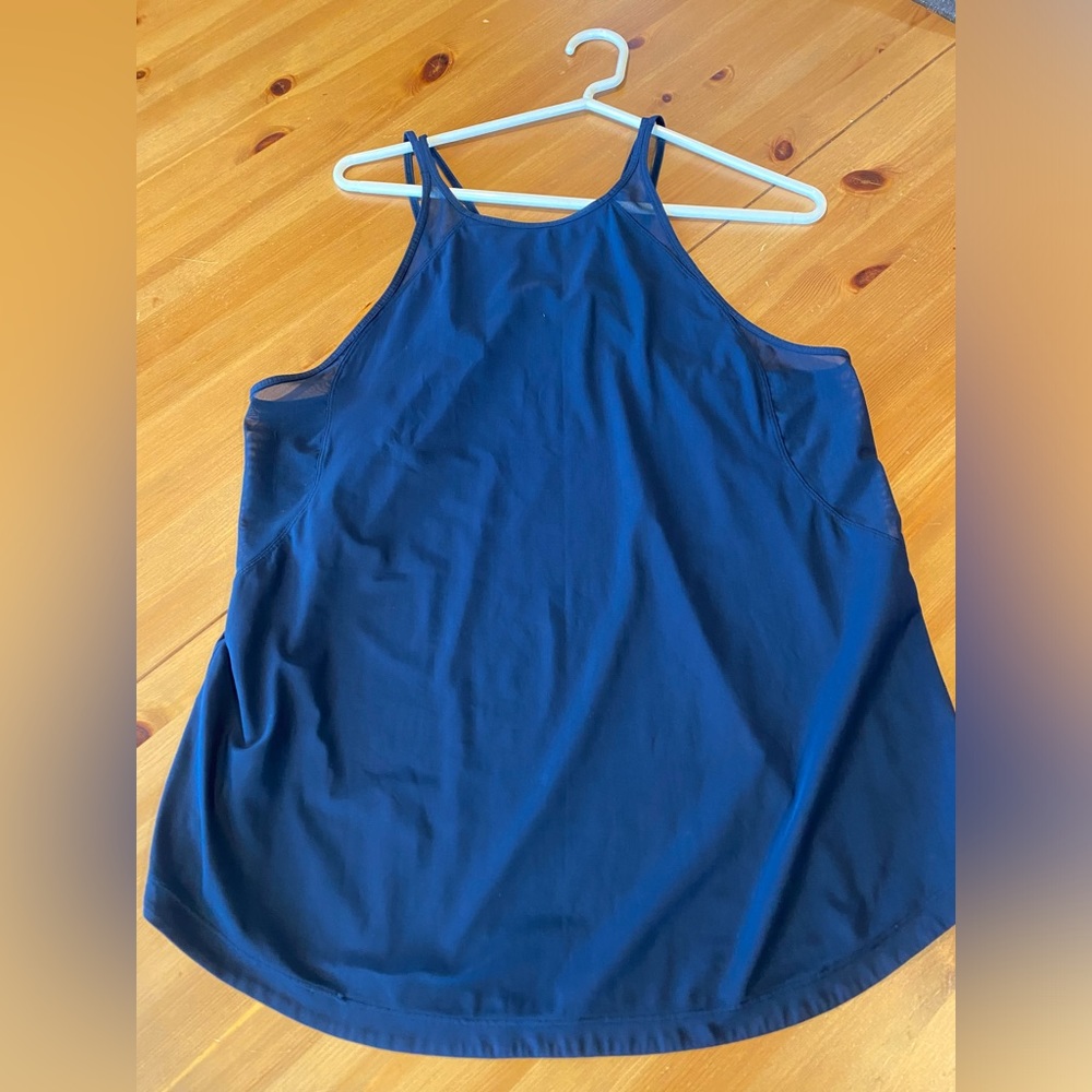 Navy Mesh Flowy Tank